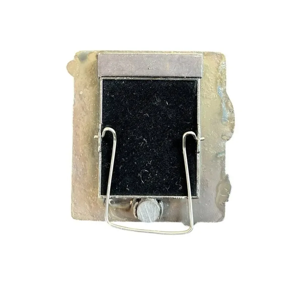 Vtg Mini Silver tone Metal Babys First Tooth- 2.5x2.5